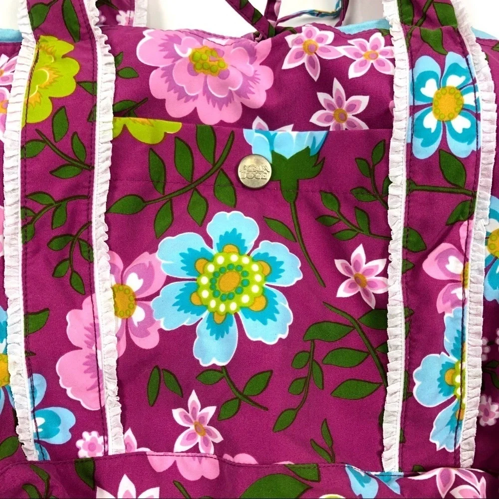 Agua Doce Floral Beach Bag Tote small